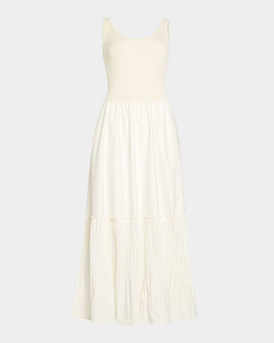 Dawson Mixed-Media Maxi Dress